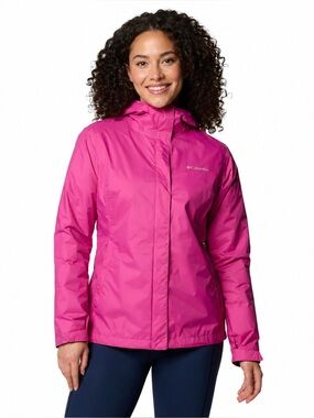 Columbia Women’s Arcadia II Waterproof Hooded Rain Jacket Lightweight SZ Large